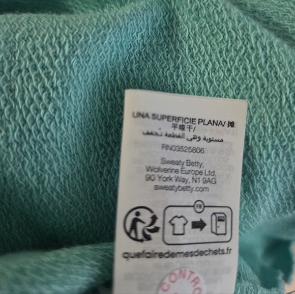 Sweaty Betty After Class Sport Sweatshirt Green Size 4 US - Picture 10 of 10